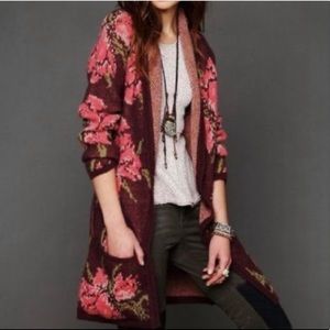 Free People Flower Power Cardigan Sweater